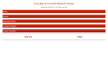 Tablet Screenshot of covebayandkincorthmedical.co.uk